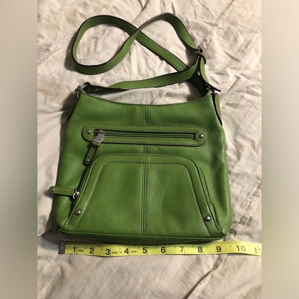 Tignanello Olive Leather Crossbody Bag - Picture 3 of 9